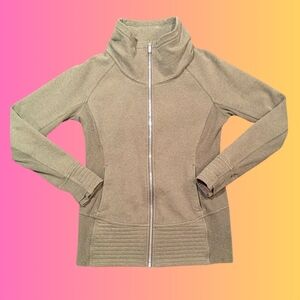 Lululemon Radiant Jacket Womens Heather Gray Full Zip Mock Neck